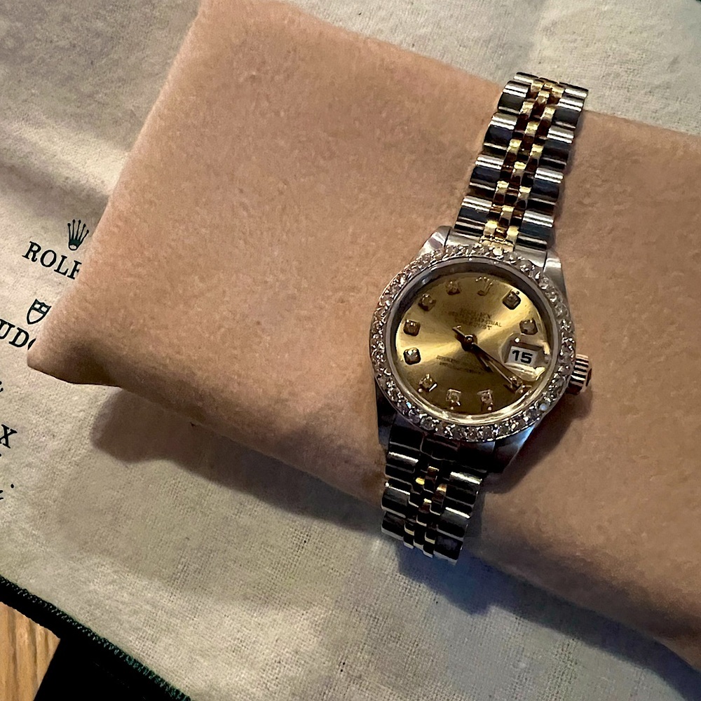 Rolex Diamond Dial and Bezel Oyster Datejust Wristwatch - Picture 5 of 6